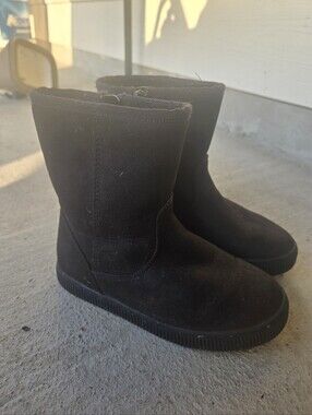 Cat & Jack Black‎ Kids Mid-Calf Suede-Style Boots